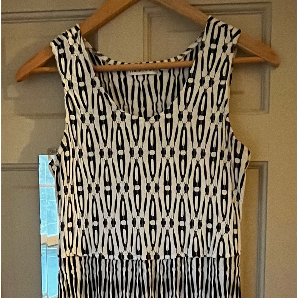 Habitat midi dress, black and white, xs
